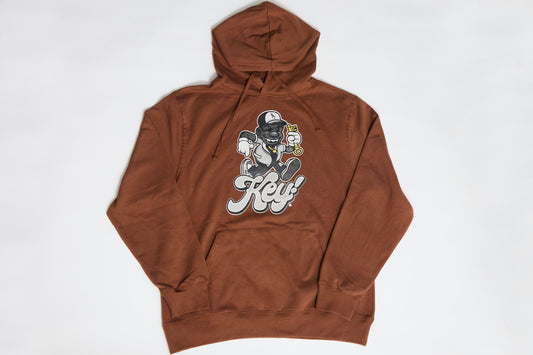 Running Man Brown Hoodie